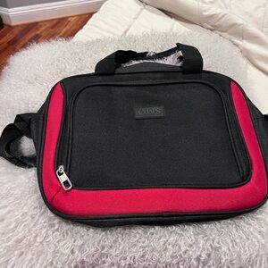 Chaps Black Duffel Bag with Red Accents